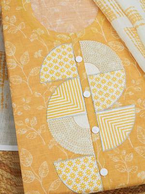 printed linen unstitched dress material 2