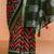 Red woven design saree with blouse