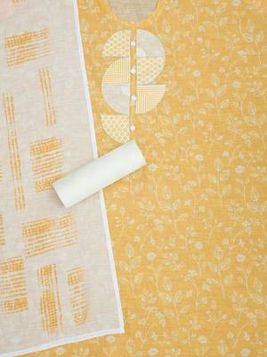 printed linen unstitched dress material 4