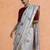 Grey woven design muga sarees with blouse piece