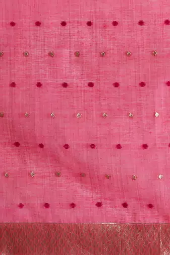 Grey woven design muga sarees with blouse piece