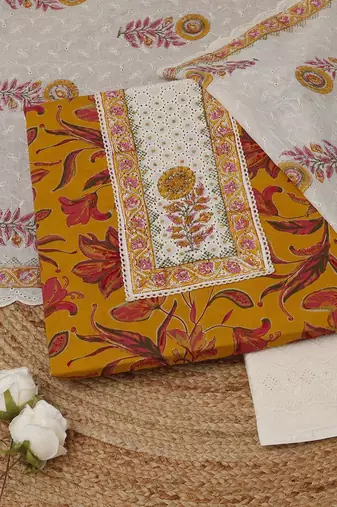 printed unstitched dress material