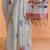 Grey woven design muga sarees with blouse piece