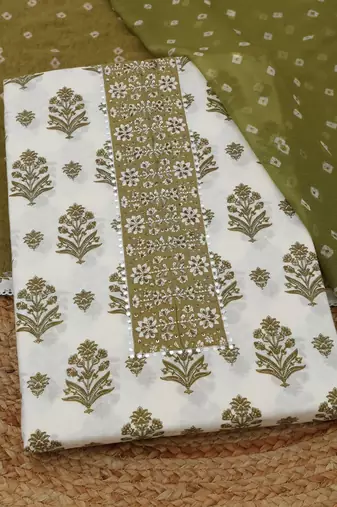 printed unstitched dress material