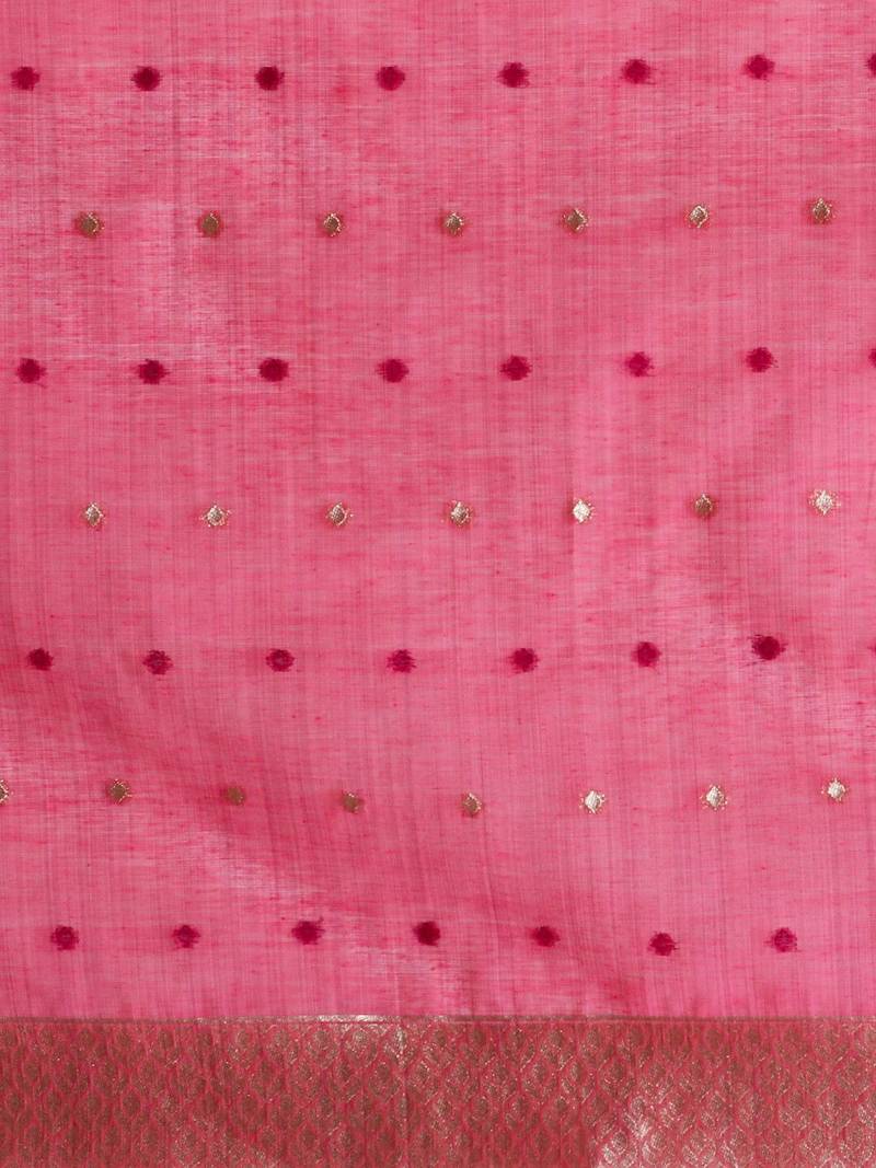 Grey woven design muga sarees with blouse piece