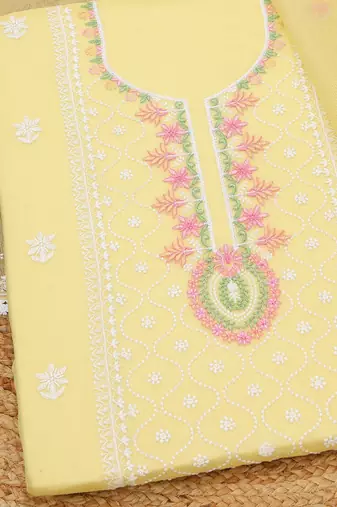 embroidered unstitched dress material