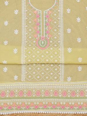 embroidered unstitched dress material 5