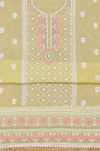 embroidered unstitched dress material