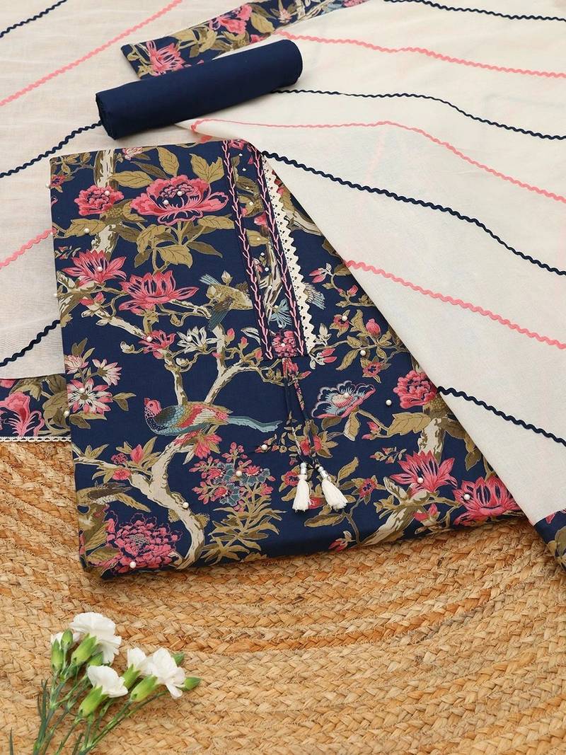 printed unstitched dress material