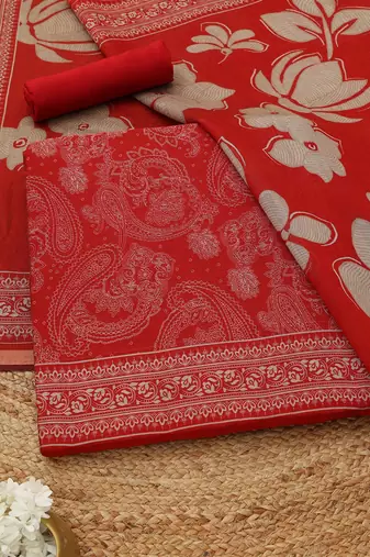 printed unstitched dress material