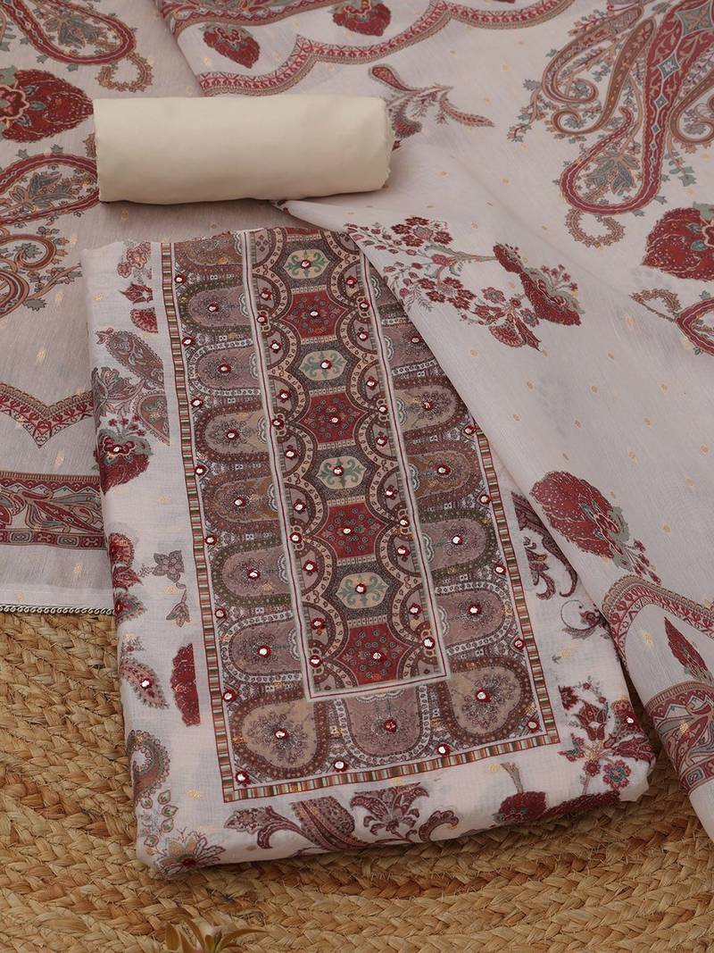 printed  cotton unstitched dress material