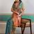 Blue ethnic motifs woven design zari banarasi saree