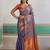 Lavender woven design zari dual tone saree