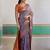 Lavender woven design zari dual tone saree