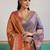 Lavender woven design zari dual tone saree