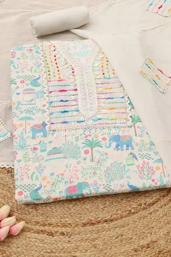 printed unstitched dress material
