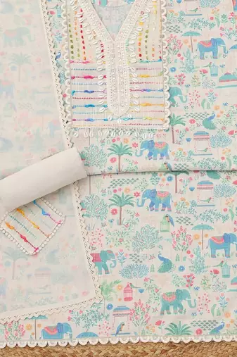 printed unstitched dress material