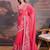 Pink floral embroidered saree with blouse