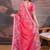 Pink floral embroidered saree with blouse