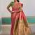 Pink ethnic motifs woven design zari banarasi saree with unstitched blouse