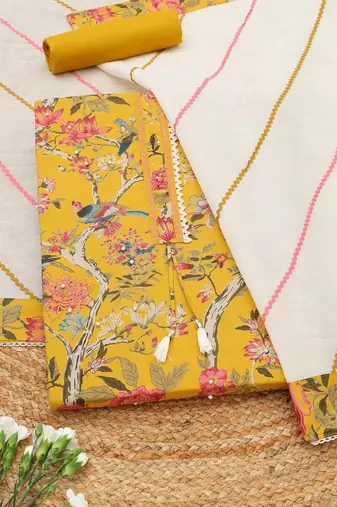 printed unstitched dress material
