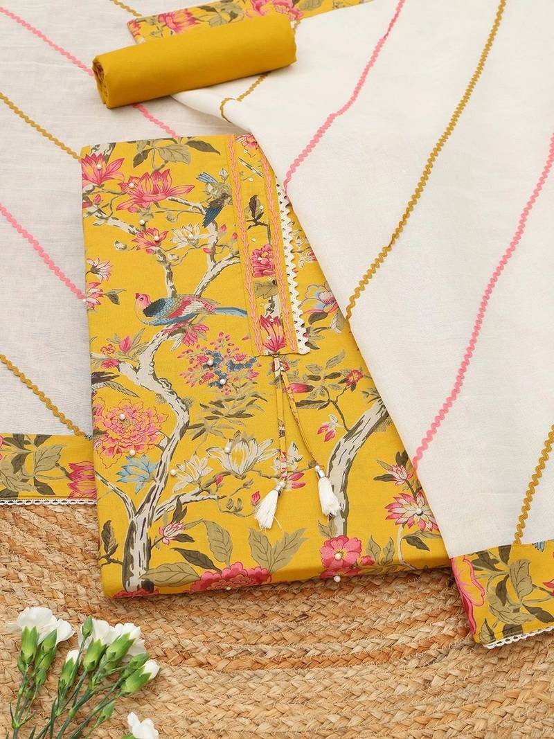 printed unstitched dress material