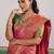 Pink ethnic motifs woven design zari banarasi saree with unstitched blouse