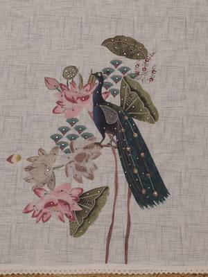 printed linen unstitched dress material 5