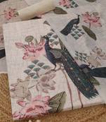 printed linen unstitched dress material