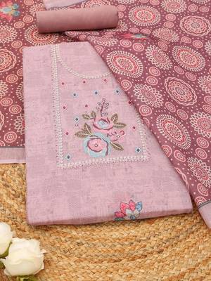 printed linen unstitched dress material 1
