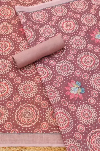 printed linen unstitched dress material
