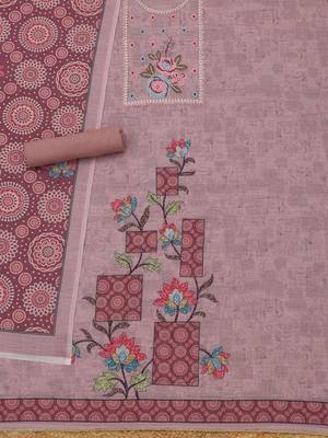 printed linen unstitched dress material 3