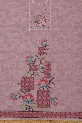 printed linen unstitched dress material