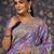 Lavender floral woven design zari banarasi saree