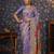 Lavender floral woven design zari banarasi saree
