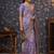 Lavender floral woven design zari banarasi saree