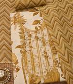 embroidered  cotton unstitched dress material