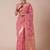 Pink ethnic motif woven design banarasi silk saree