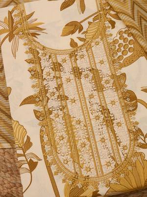 embroidered  cotton unstitched dress material 2