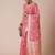 Pink ethnic motif woven design banarasi silk saree