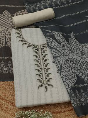 printed linen unstitched dress material 1