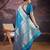 Turquoise woven design banarasi saree