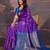 Violet woven design sarees