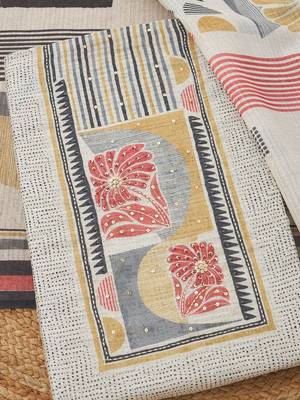 printed art silk unstitched dress material 2