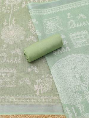 printed linen unstitched dress material 4