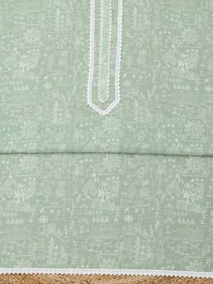 printed linen unstitched dress material 5