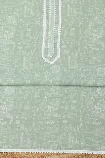 printed linen unstitched dress material