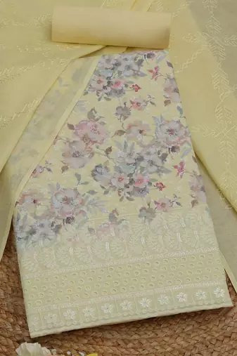 printed  cotton unstitched dress material