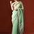 Green embellished sequinned saree with blouse