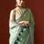 Green embellished sequinned saree with blouse